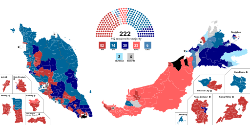 Map of elections results and electoral institutions